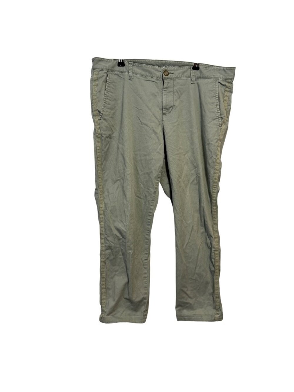 Gap Girlfriend Khaki Pants For Women Size 12 Cotton Blend Light Green